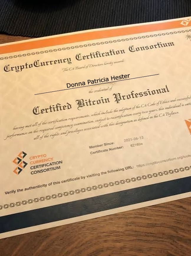 Donna's Professional Certificate
